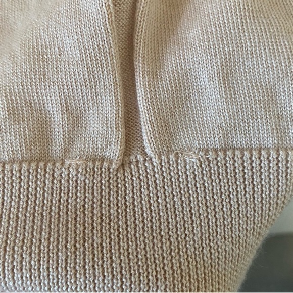 The Row long Vneck peach neutral pink cashmere sweater S 2/4 - Picture 4 of 5